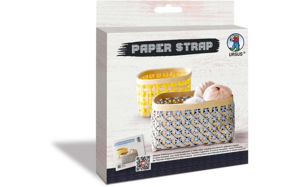 URSUS Papier de bricolage Kamihimo 15 mm x 15 m, noir