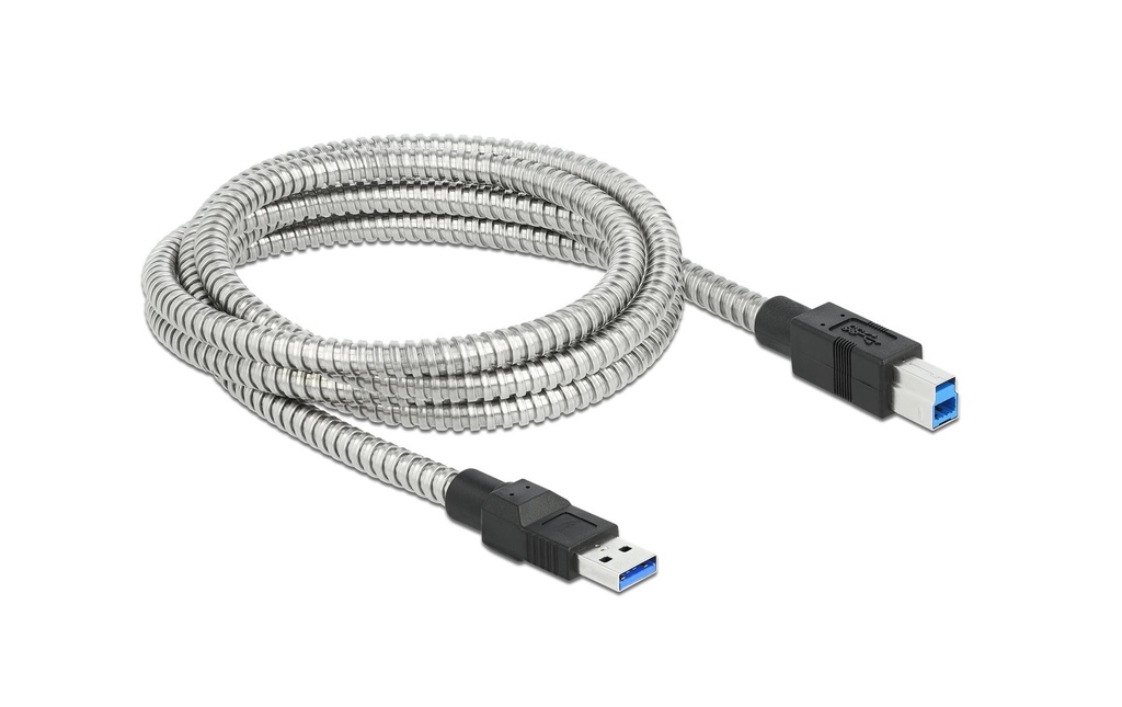 Delock Câble USB 3.1 Enveloppe métallique USB-A - USB-B 2 m