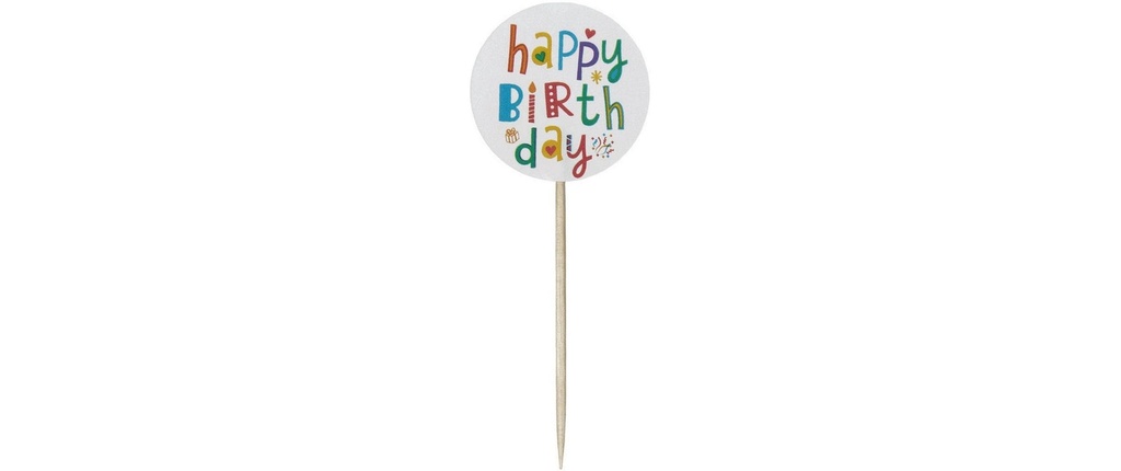 Demmler Décorateur Happy Birthday 12 Pièce/s, Multicolore