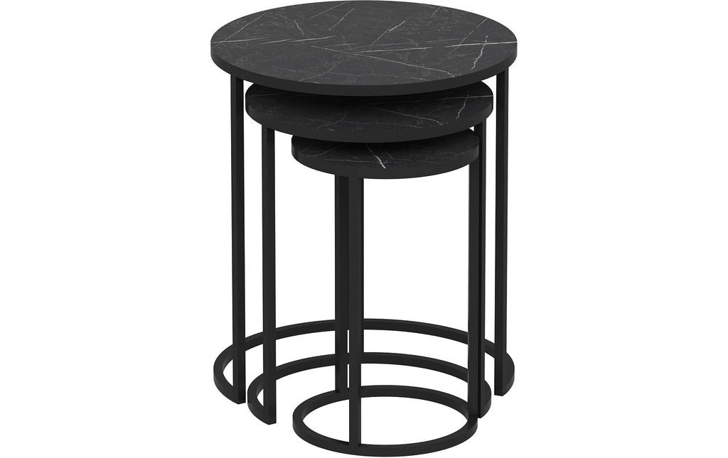 Woody Fashion Table d'appoint Gloria 50 x 58 cm, Noir
