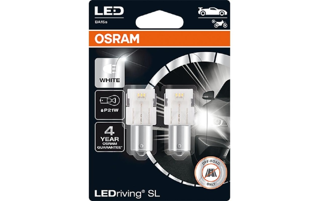 OSRAM LEDriving SL P21W BA15s Blanc Moto/Voiture de tourisme