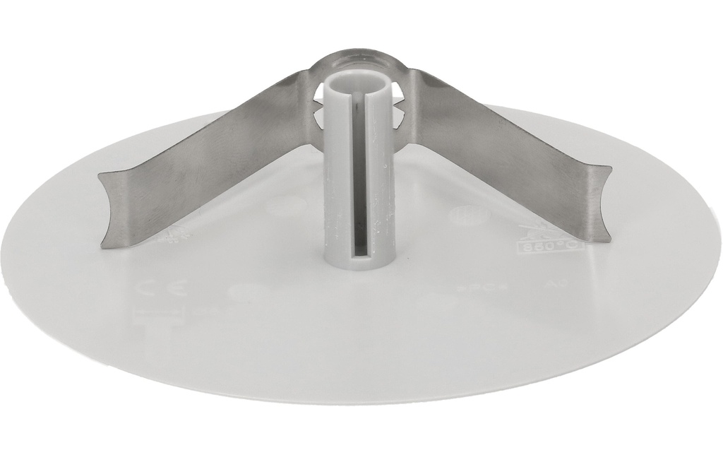 Max Hauri Rosace de plafond Rond, plat, Etrier à ressort, gris clair