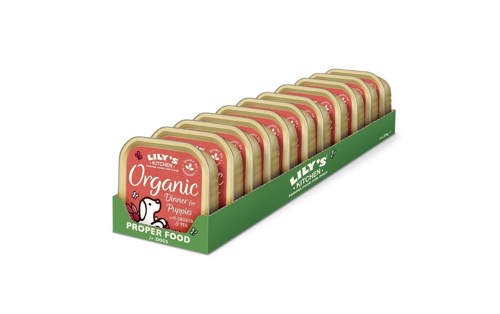 Lily's Kitchen Alimentation humide Dîner biologique pour chiots, 11 x 150 g
