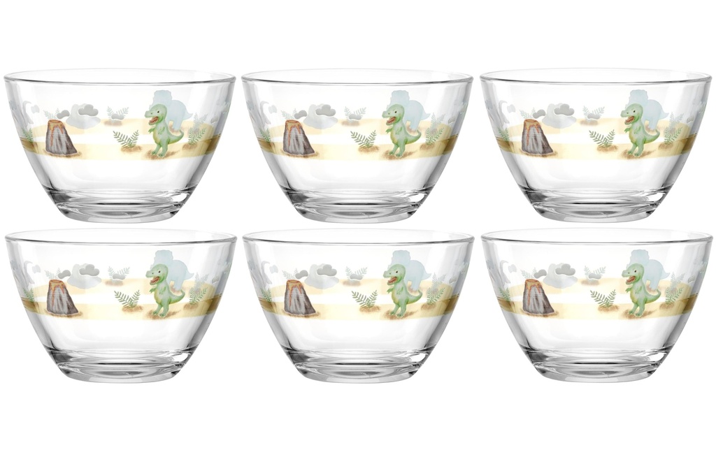 LEONARDO Bol pour enfants Avventura 400 ml, 6 pièces, Dinosaure