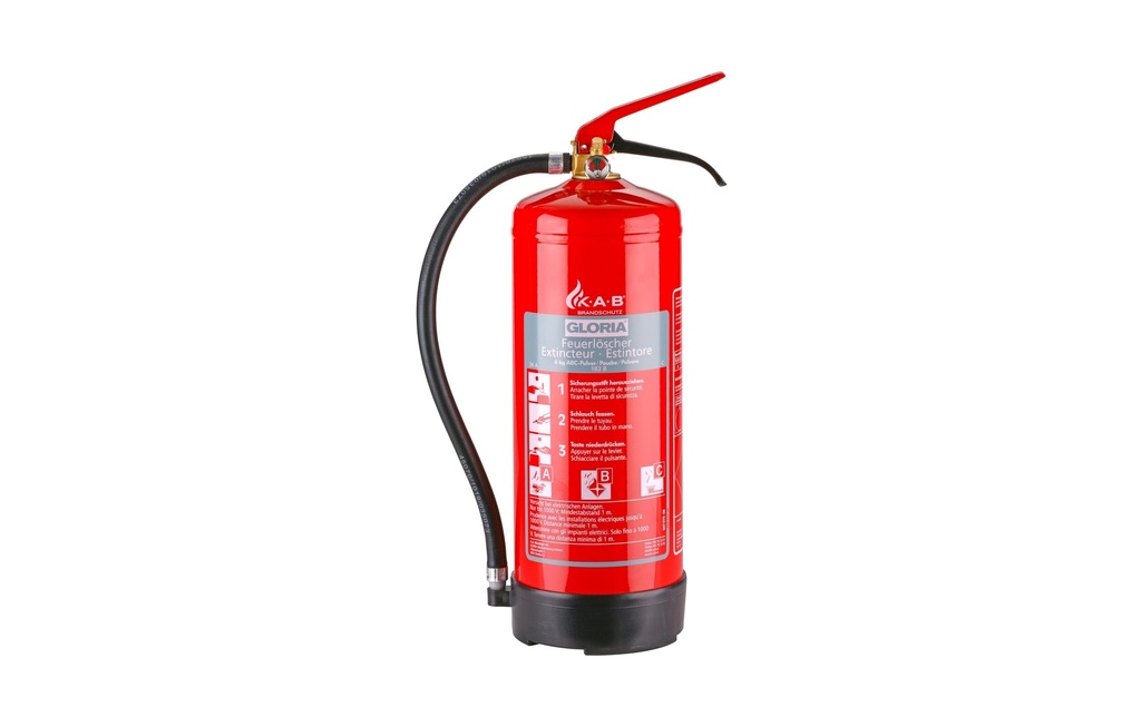 Gloria Extincteurs Poudre Classe de feu ABC, 6 kg