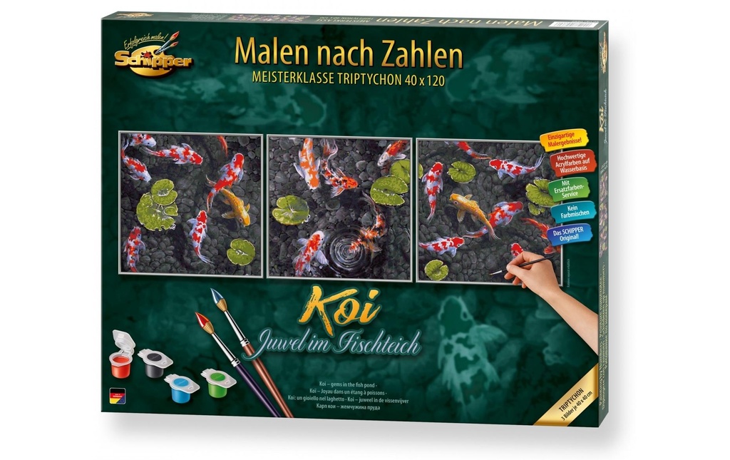 Schipper Peinture avec chiffres Koi – Joyau dans un étang à poissons