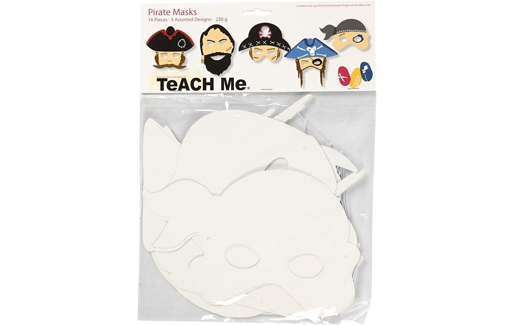 Creativ Company Accessoires de fête Masques de pirates 16 pièces