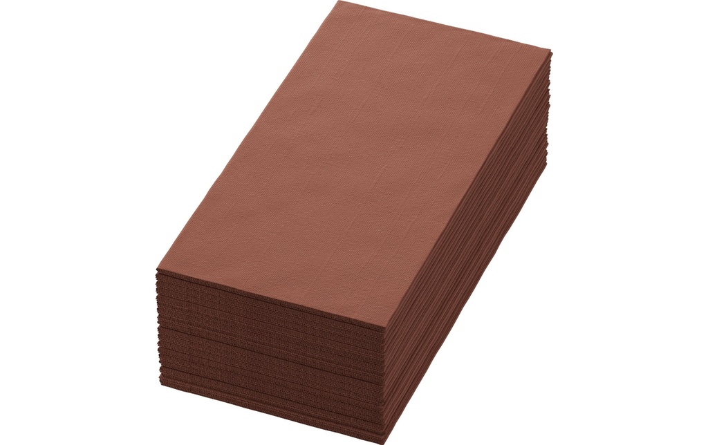 Duni Serviettes en papier Tissue 40 cm x 40 cm, 250 Pièce/s, Brun