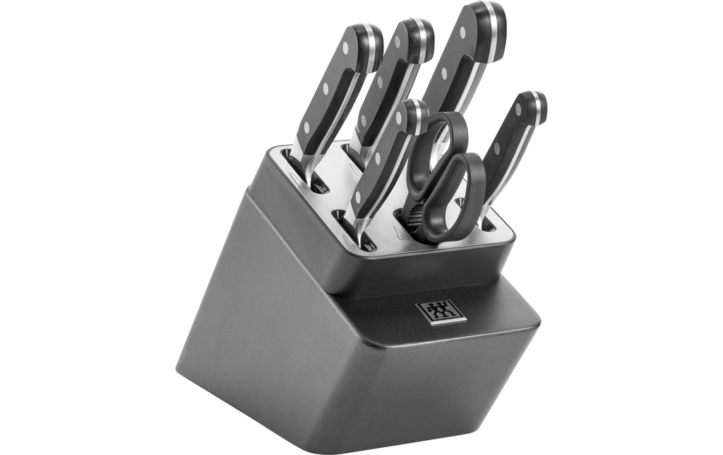 Zwilling Kits de bloc de couteaux avec couteaux Pro Gris, 7 pièces