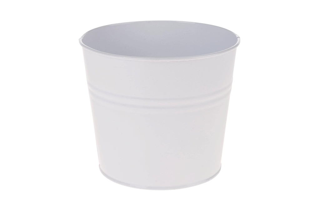 Opiflor Pot en zinc Jan 14 x 12 cm, Blanc