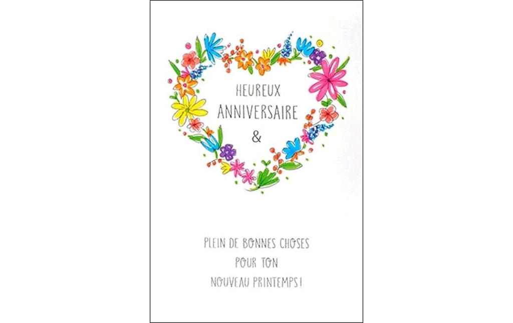 ABC Carte de félicitations Anniversaire B6