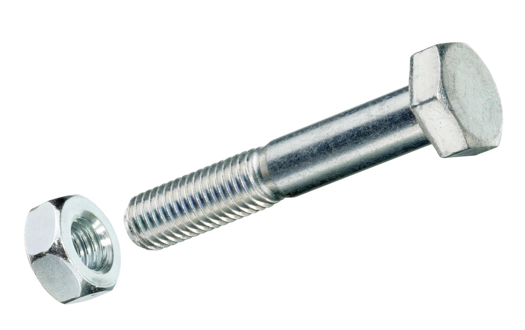FTM Vis à tête hexagonale M 6 x 50 mm avec écrous Acier inoxydable, 2 pièces