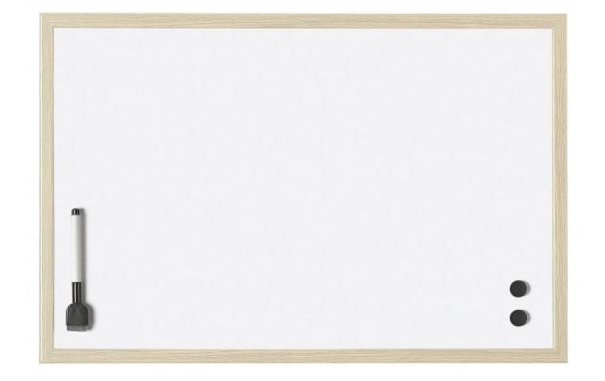 Magnetoplan Tableau blanc 60 x 40 cm cadre en bois, 1 pièce