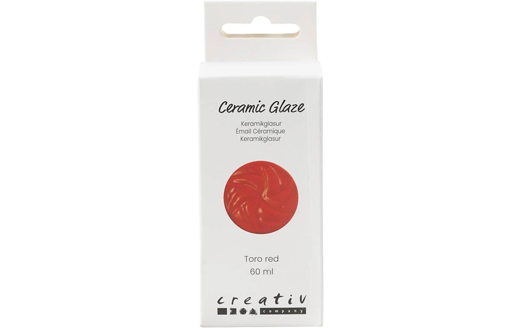 Creativ Company Émail céramique 984 - 1101 °C, 60 ml, Rouge