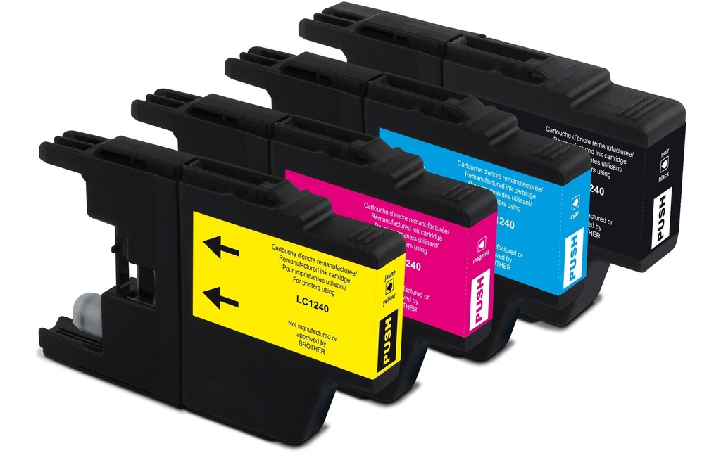 Generic Ink Encre Brother LC1240 Multipack Magenta/Yellow/noir/Cyan