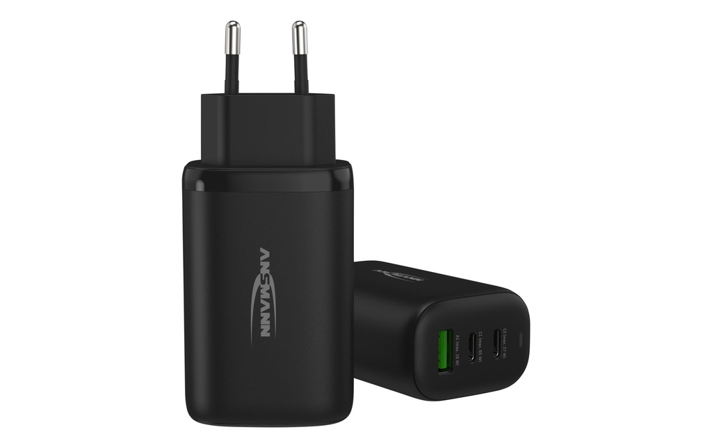 Ansmann Chargeur mural USB Home Charger HC365PD, 65 W, noir