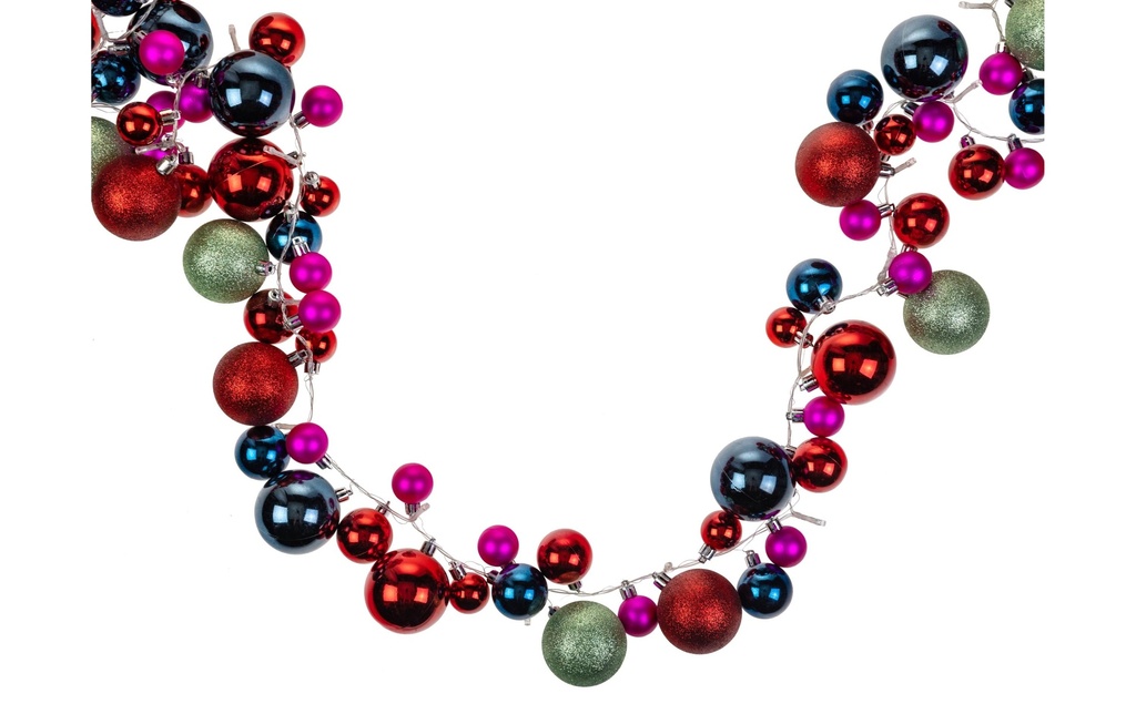 COCON Guirlande lumineuse LED avec boules de Noël, 4 m