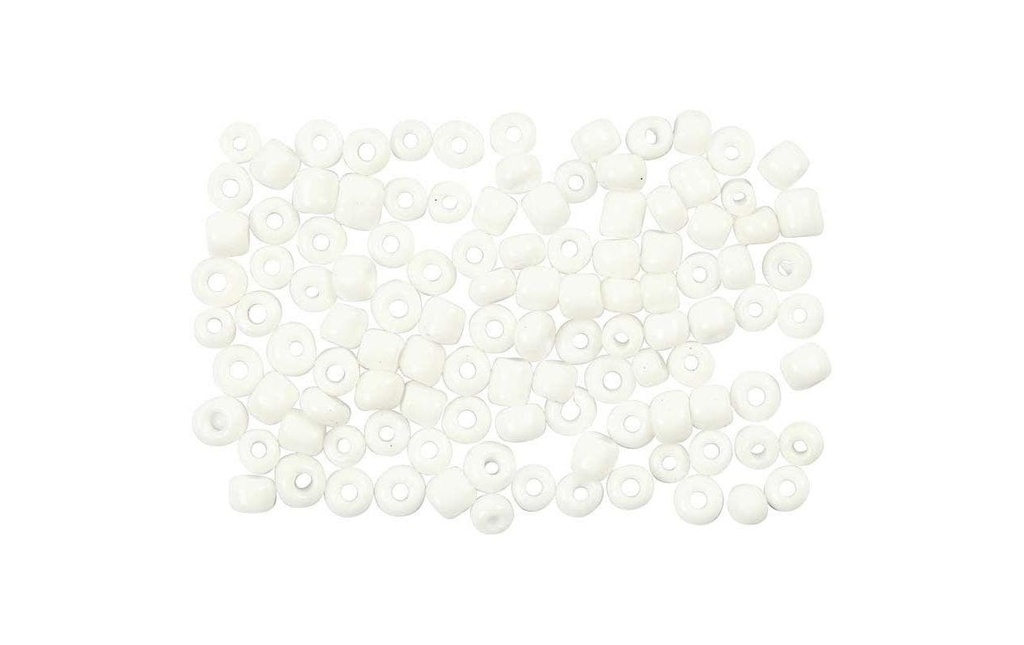 Creativ Company Perles de rocaille 8/0 Blanc