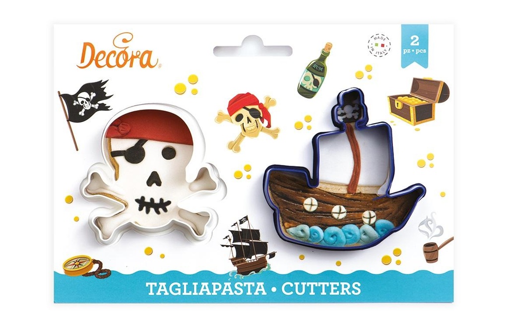 Decora Kits d’emporte-pièces 2 pièces, Set de pirates n° 2