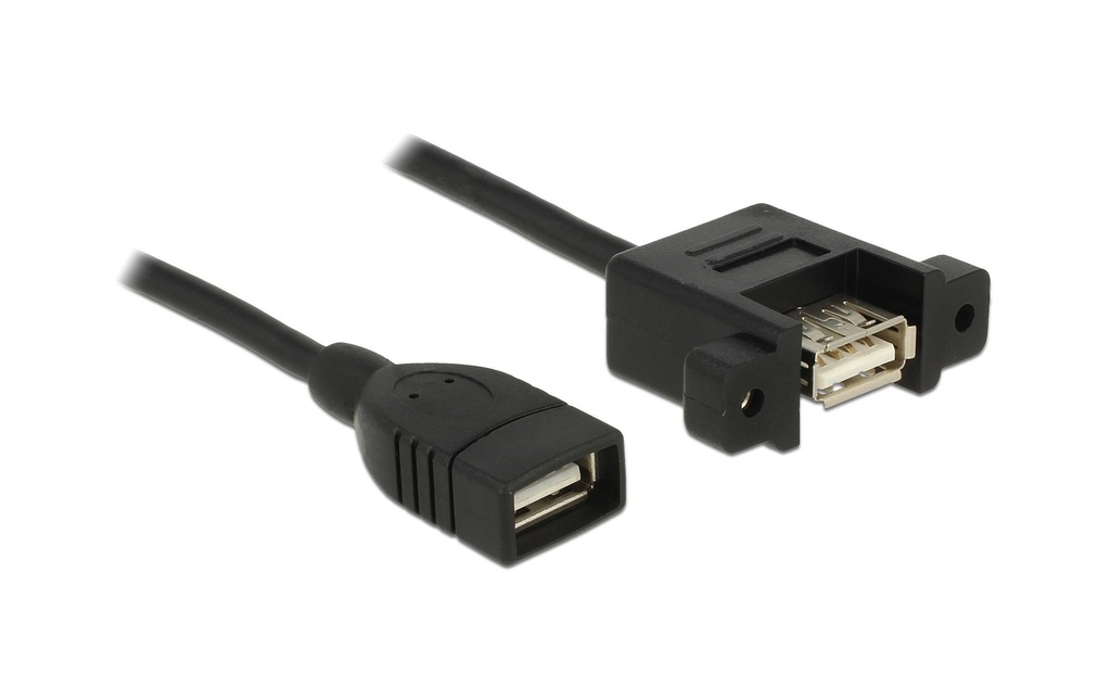 Delock Câbles rallonges à encastrer USB 2.0  USB-A - USB-A 1 m