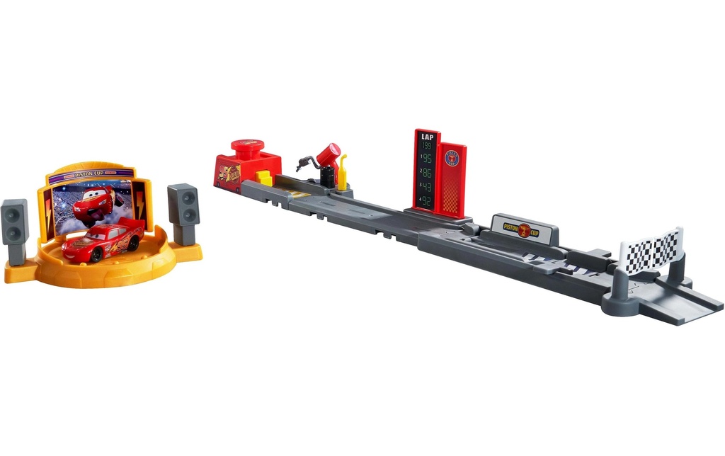 Mattel Cars Disney Cars Set de jeu de saut et de course cascade Piston Cup