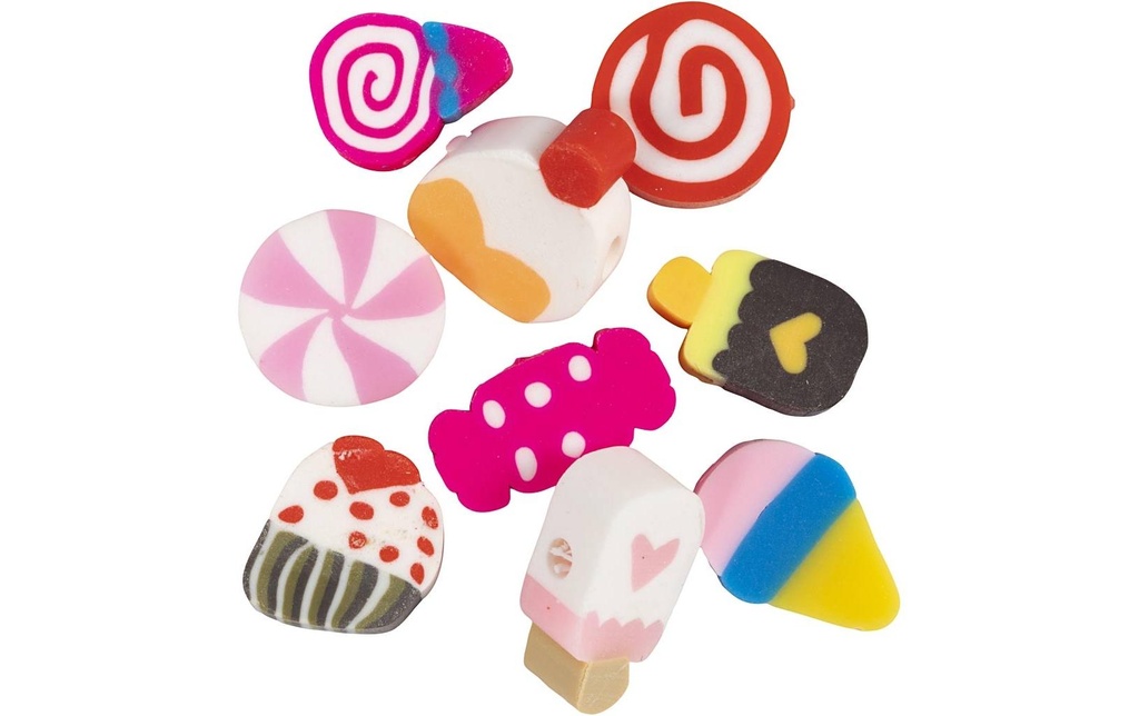Creativ Company Perles Perles d'argile pour figurines 60 pièces, friandises