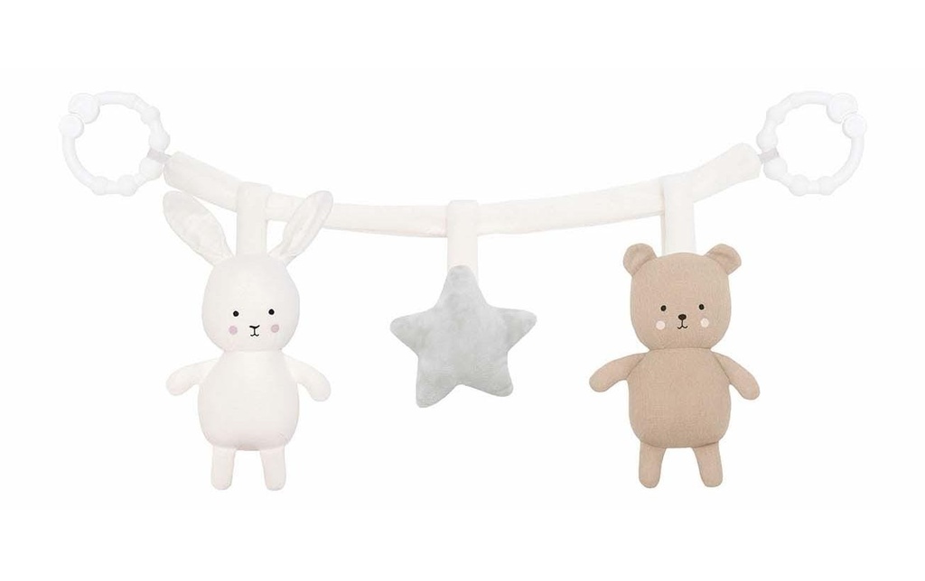 Jabadabado Jouet pour poussette Nounours / Lapin