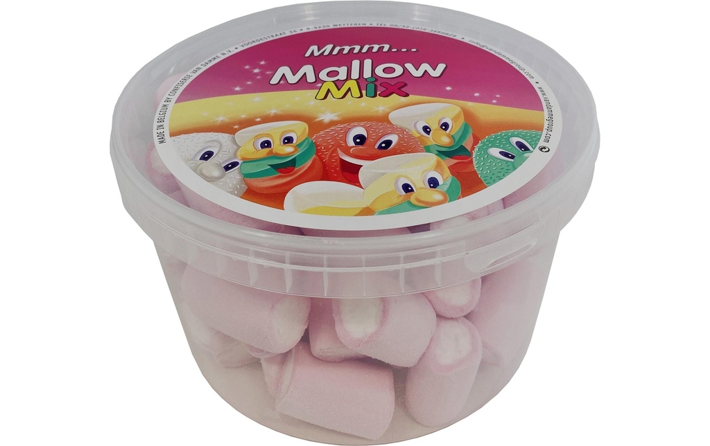 Mr. Mallo Tubes de guimauve rose/blanc 325 g
