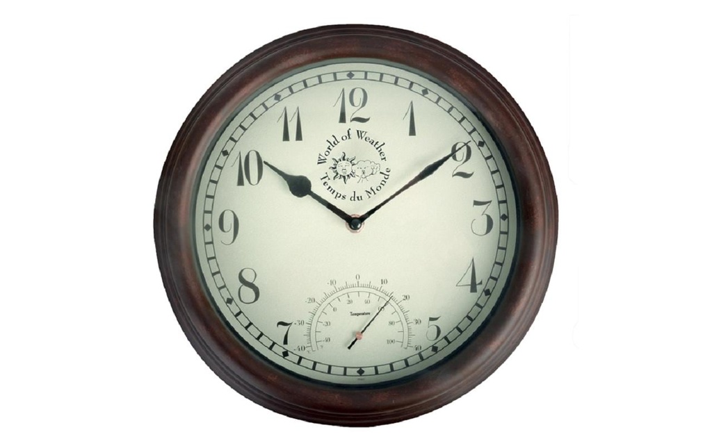 Esschert Design Horloge de jardin Brun, Ø 30,5 cm