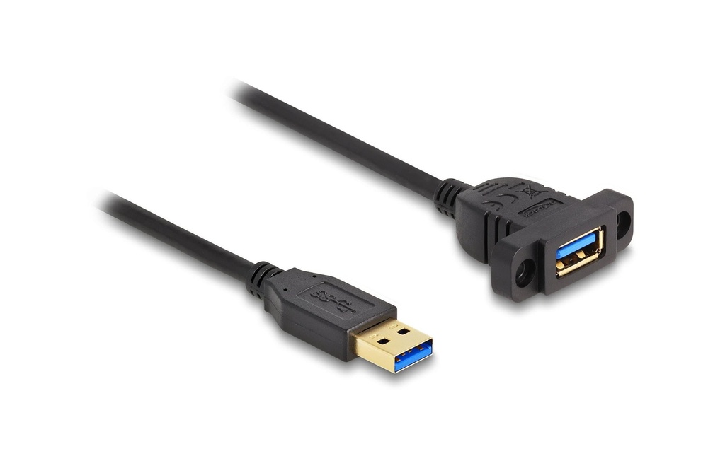 Delock Câbles rallonges à encastrer USB 3.0 USB-A - USB-A 1 m