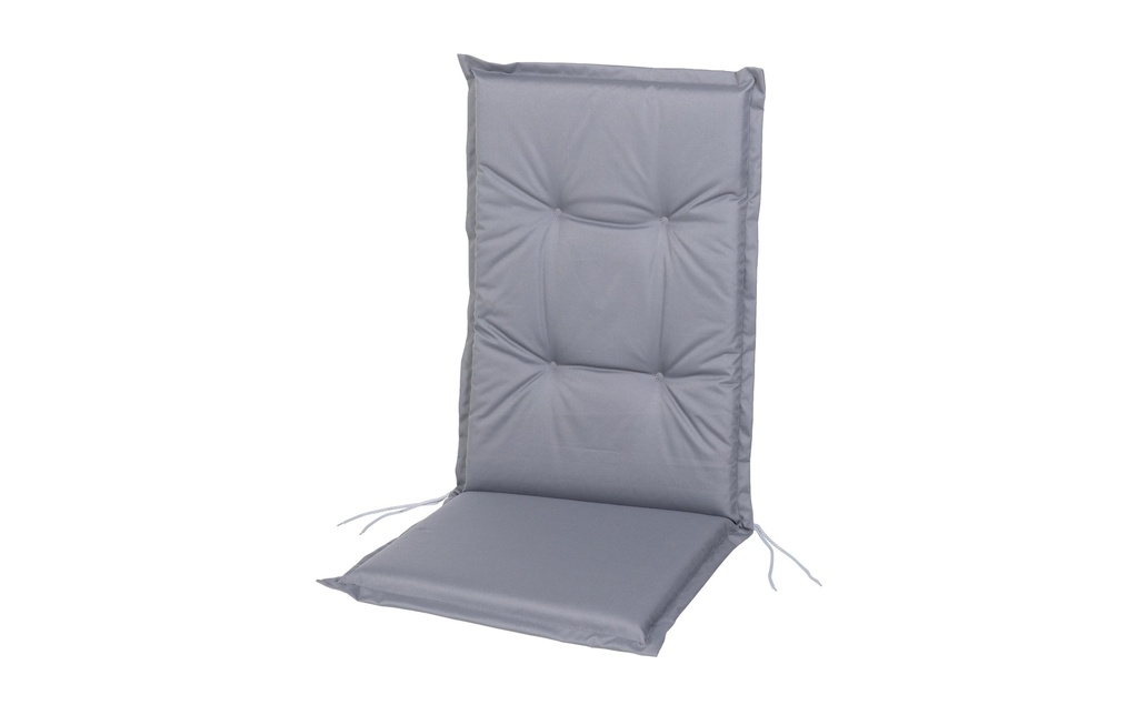 COCON Coussin de chaise à haut dossier Outdoor 118 x 50 x 5 cm, Gris