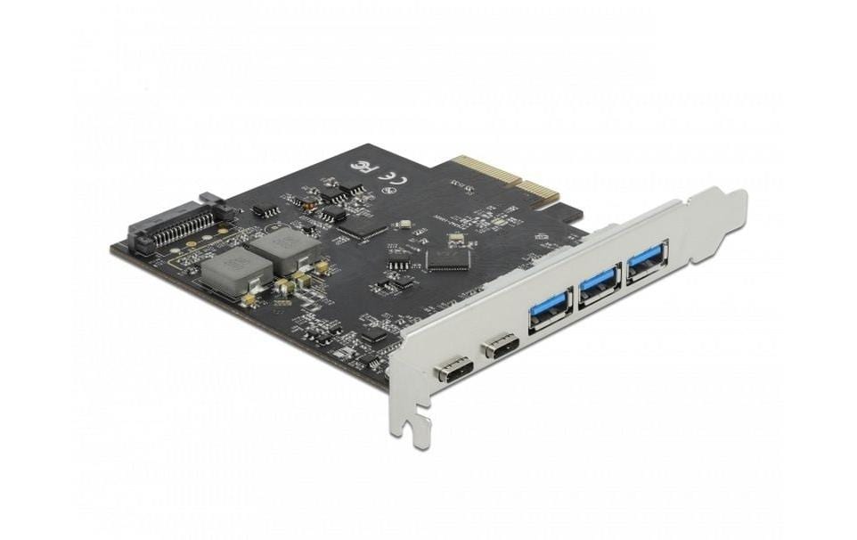 Delock Carte PCI Express USB 3.1 Gen2 - 2x USB-C + 3x USB-A