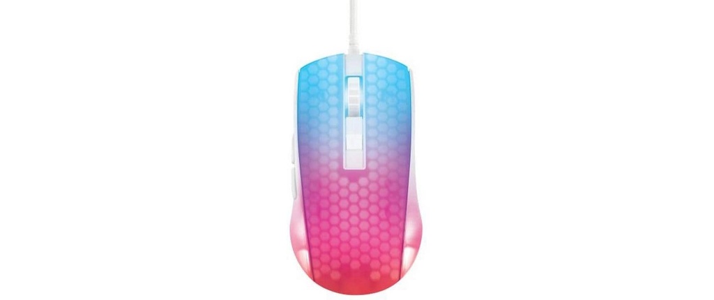 DELTACO Souris de gaming GAM-144-W Blanc/Trasparent