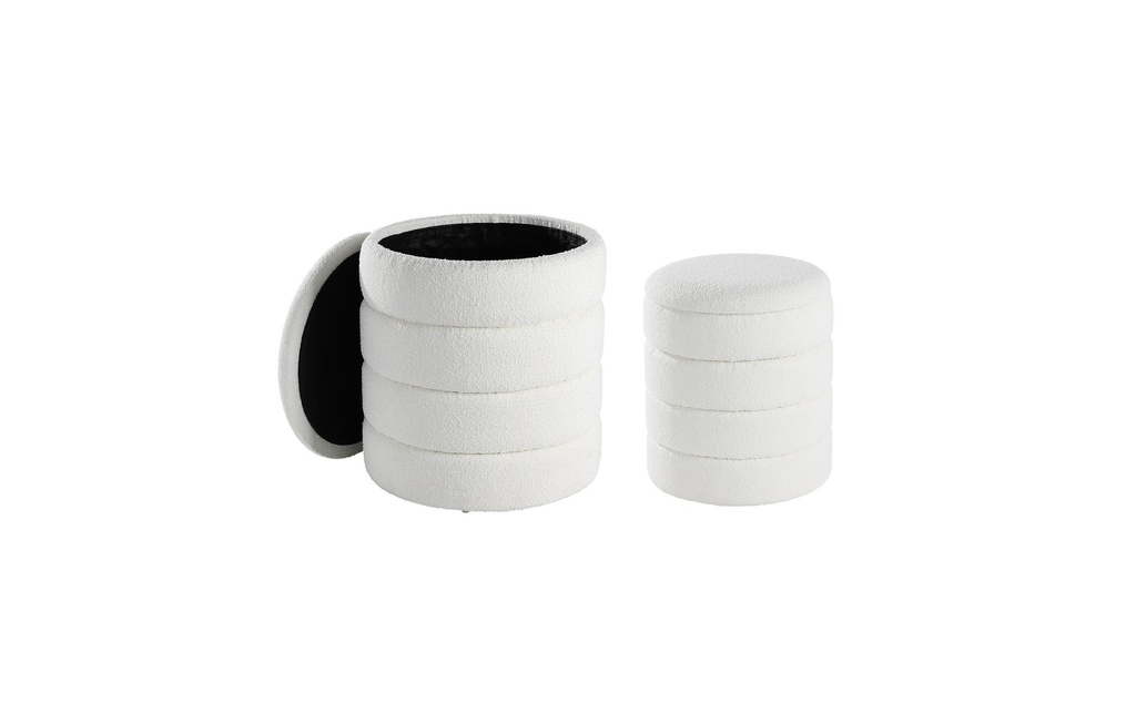 EGLO Tabouret Ampahaka 2 pièces, blanc