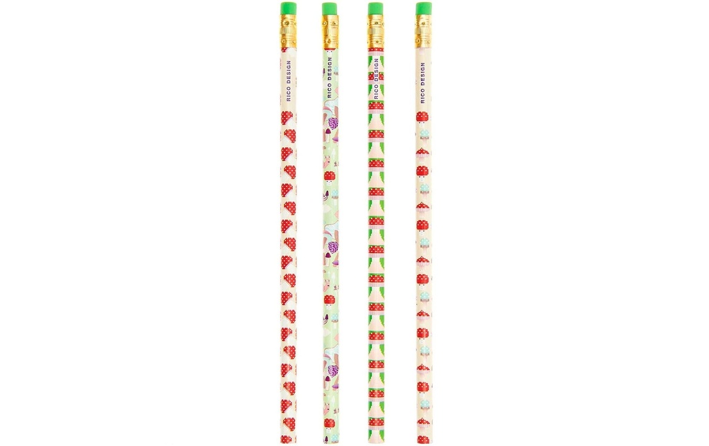 Rico Design Crayon Shroom 4 pièces, HB