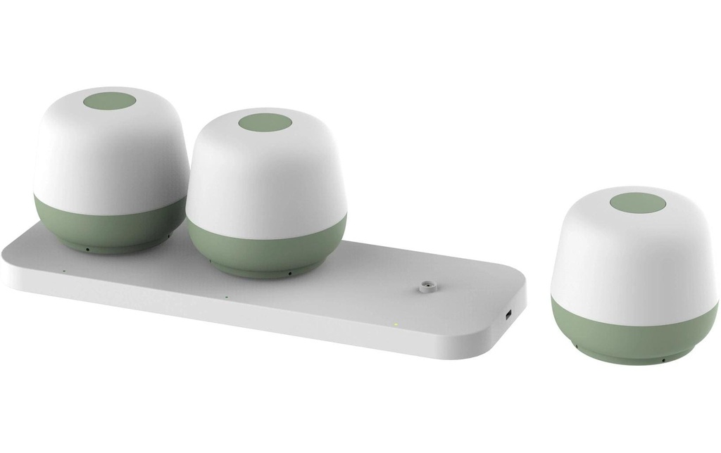 Schönenberger Lampe de table à accu MoveGlow Set de 3 pièces, vert