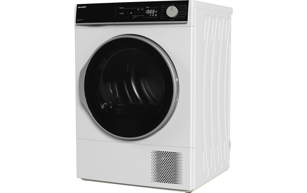 Sharp Sèche-linge KD-NHA0S6GW1C 10 kg Blanc Droite