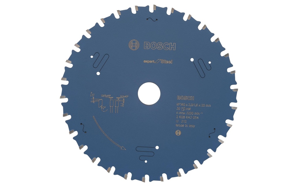 Bosch Professional Lame de scie circulaire Expert for Steel, 160 x 20 x 2 mm, Z 30