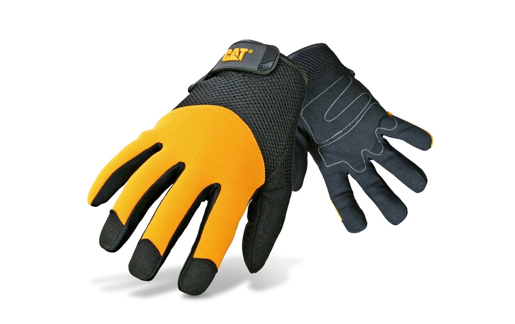 CAT Gant de travail synthétique, M, Jaune/Noir, 1 Pièce/s
