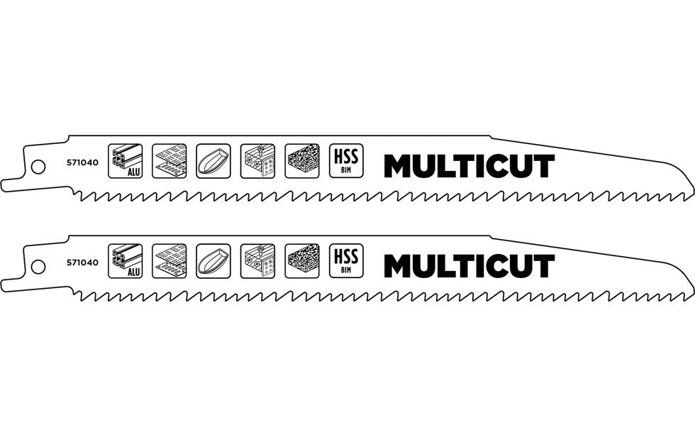 kwb Jeux de lames de scie sabre Multicut BiM 2 pièces