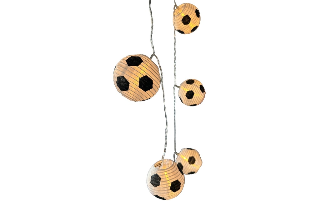 Dameco Guirlande lumineuse Football 180, Blanc/Noir