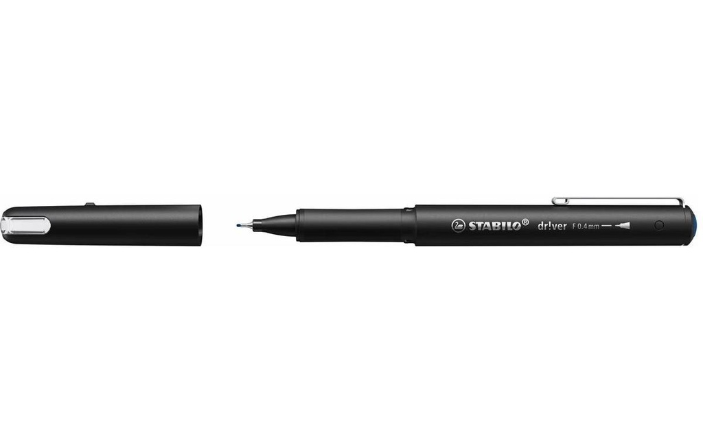 STABILO Fineliner Driver fine 0.4 mm, bleu, 5 pièces