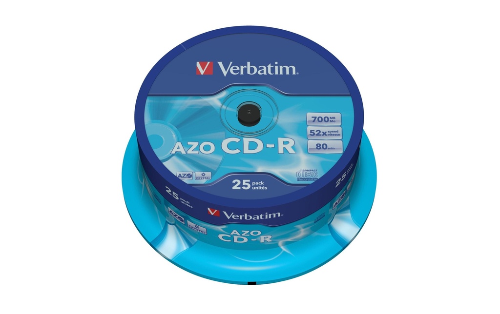 Verbatim CD-R AZO 0.7 GB, tour (25 Pièce/s)