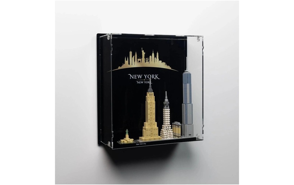 iDisplayit Présentoir mural en acrylique pour LEGO 21028 New York