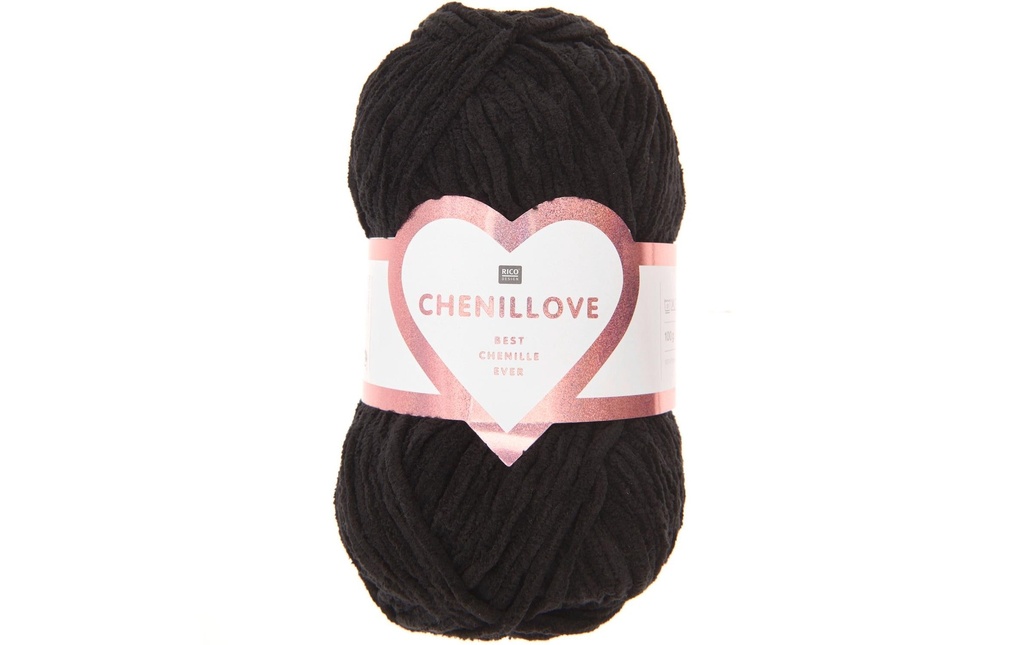 Rico Design Laine Chenillove 100 g, Noir
