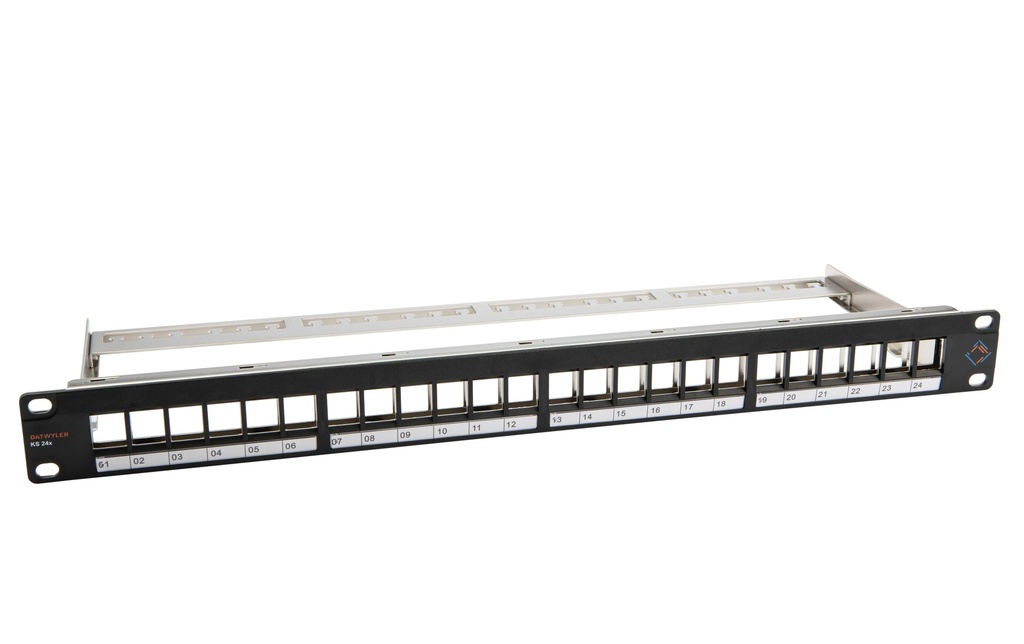 Dätwyler IT Infra Panneau de brassage KS 24x pour 24x RJ45 Keystone Rack 19 noir