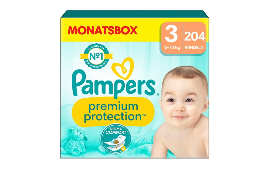 Pampers Couches Premium Protection Midi taille 3