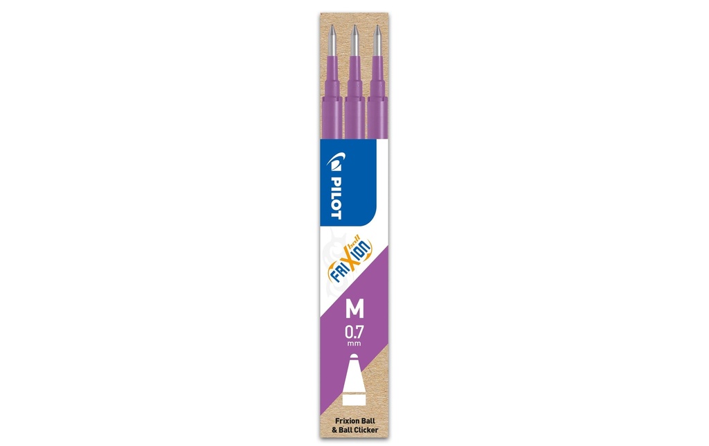 PILOT Mines roller FriXion 0.7 lila (3 pces)