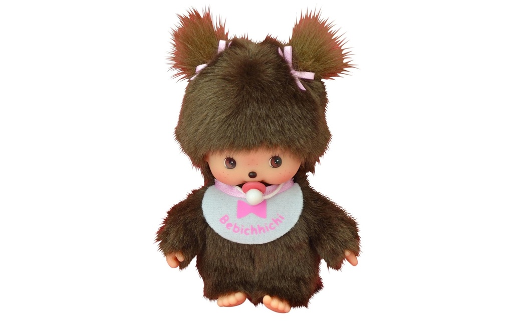 Monchhichi Animal en peluche Baby Basic Girl Pink 15 cm