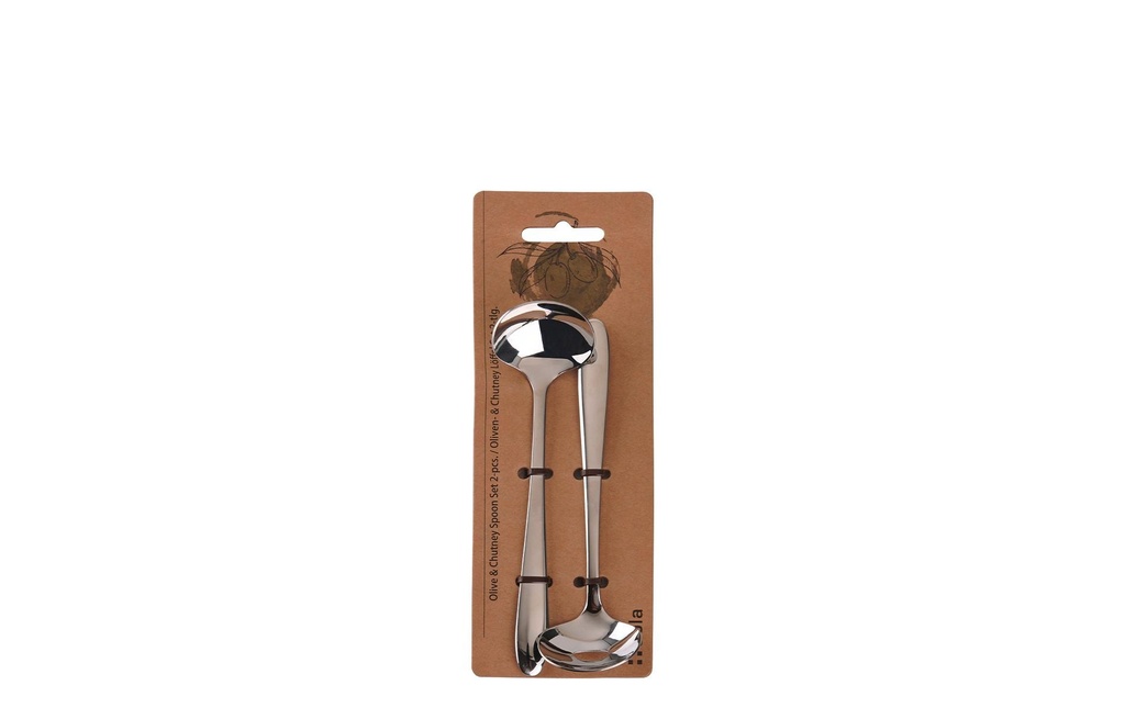 Sola Cuillère à chutney Basic Alpha, poli, 2 pièces